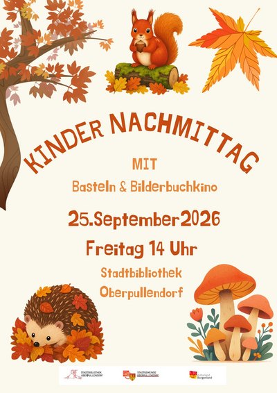 beiges Plakat mit Termin und Details, Abbildungen Blätter, Eiichhörnchen, Schwammerl beiges Plakat mit Termin und Details, Abbildungen Blätter, Eiichhörnchen, Schwammerl