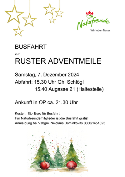 Plakat mit Termin und Details