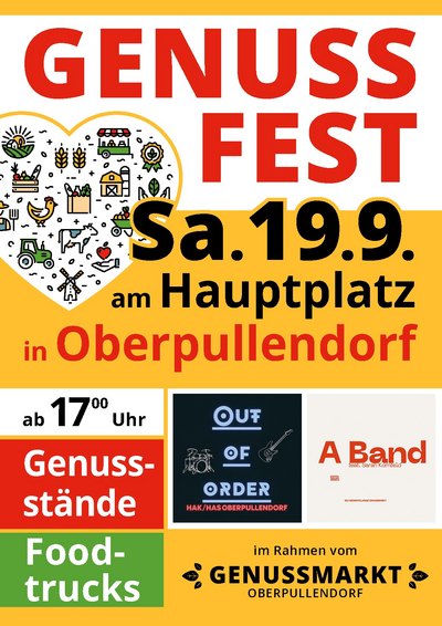 gelbes Plakat mit Termin und Details gelbes Plakat mit Termin und Details