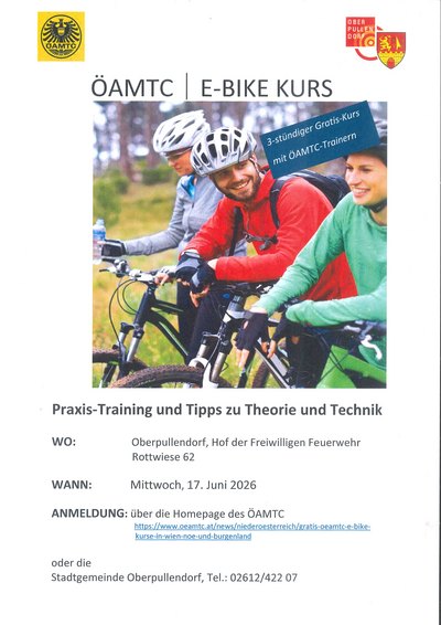 Plakat mit Termin und Details, Abbildung Radfahrer Plakat mit Termin und Details, Abbildung Radfahrer