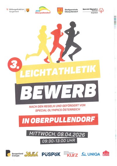 Plakat mit Termin und Details, Abbildung 3 Läufer Plakat mit Termin und Details, Abbildung 3 Läufer