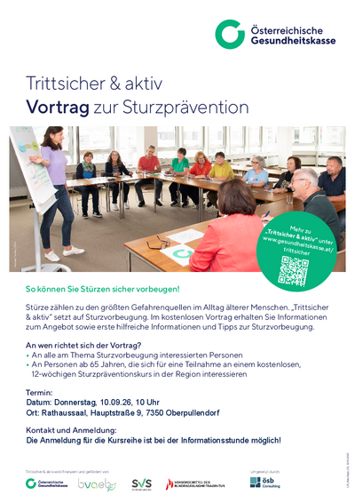 Plakat mit Bild einer Vortragsrunde, Termin und Details Plakat mit Bild einer Vortragsrunde, Termin und Details