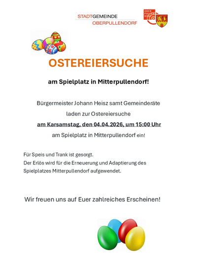 Plakat mit Termin und Details und bunten Ostereiern Plakat mit Termin und Details und bunten Ostereiern