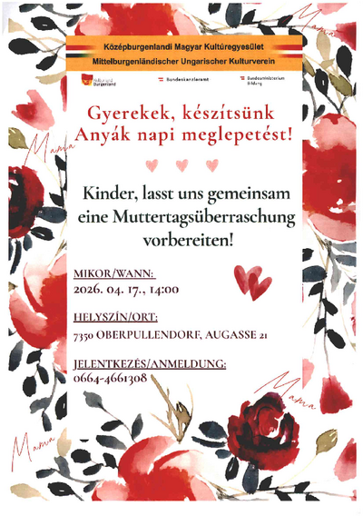 Plakat mit Blumen, Termin und Details Plakat mit Blumen, Termin und Details