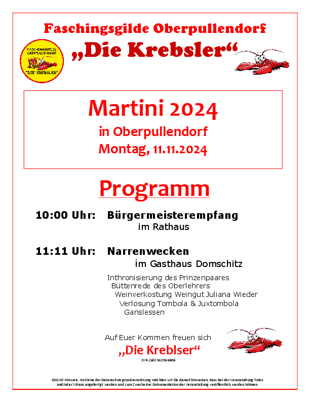 Plakat mit Termin und Details