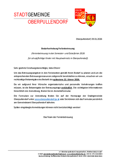 Begleitschreiben mit Termin und Details Begleitschreiben mit Termin und Details